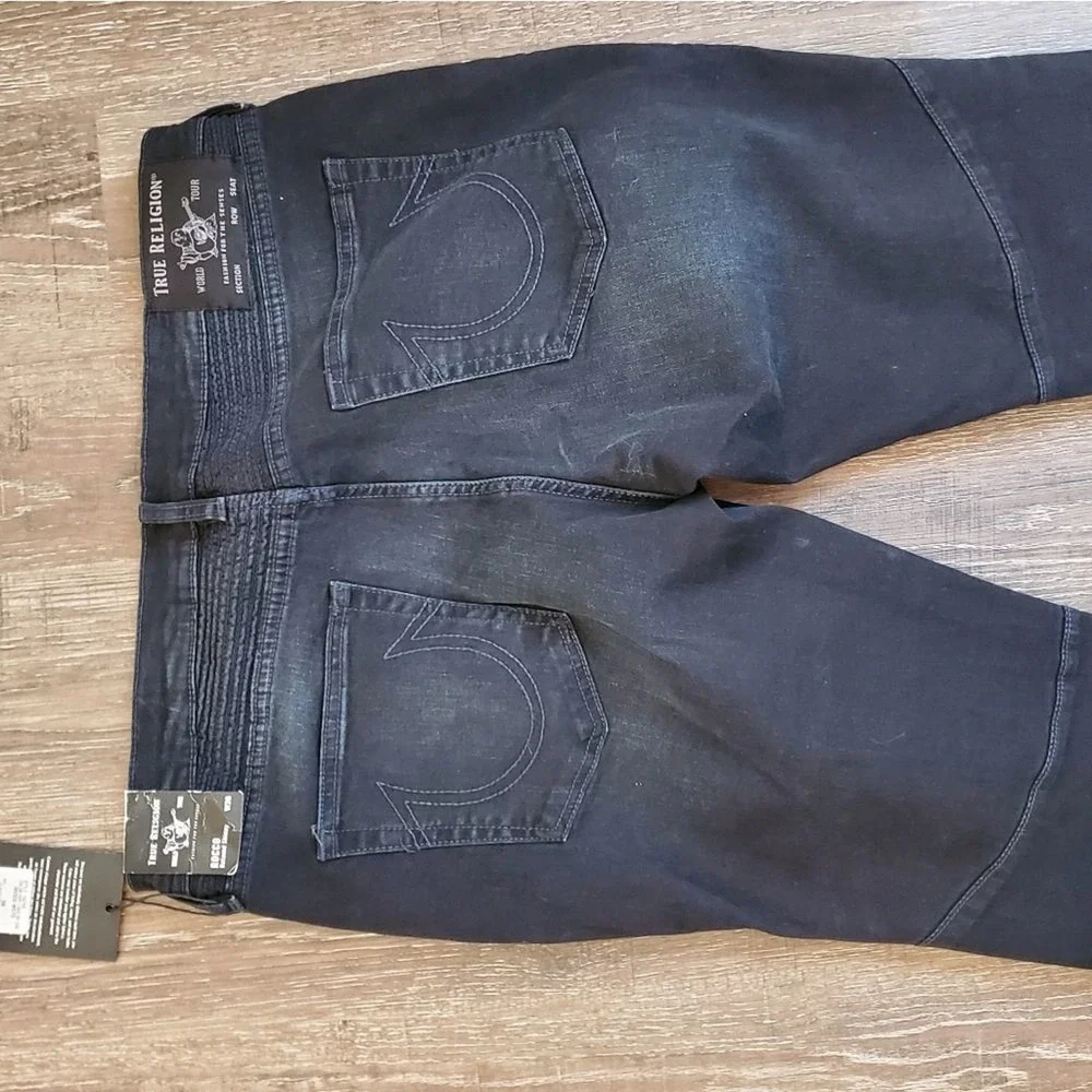 True Religion Rocco relaxed skinny moto men's‎ jeans size 36 new!!!!